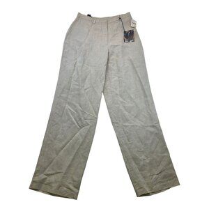 Vintage Cutter & Buck Linen Blend Pants Size 8 Tan Deadstock Minimalist Career